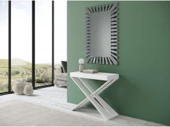Best Mesa consola extensível 90x40/196 cm Diago Small Cinza Branca quadro Consola