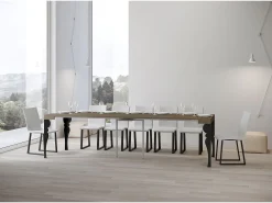 Mesa consola extensível 90x40/300 cm Paxon Tortora quadro Antracite^ITAMOBY New