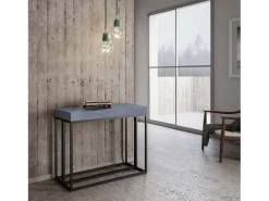 Mesa consola extensível 90x40/300 cm Epoca Cimento quadro Antracite*ITAMOBY