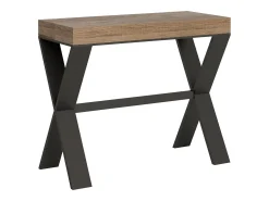 ITAMOBY Consola*Mesa consola extensível 90x40/196 cm Xenia Small Carvalho Natural quadro Antracite Natural claro