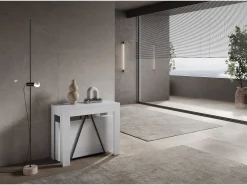 Mesa consola extensível 90x42/302 cm Scicca Cinza Branca^ITAMOBY Hot