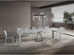 Mesa consola extensível 90x42/302 cm Scicca Cinza Branca^ITAMOBY Hot