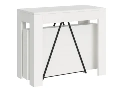 Mesa consola extensível 90x42/302 cm Scicca Cinza Branca^ITAMOBY Hot