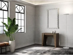 Ityhome Consola*Mesa consola extensível 90x48/308 cm Anvar nogueira Castanho