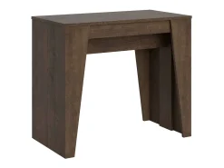 Ityhome Consola*Mesa consola extensível 90x48/308 cm Anvar nogueira Castanho