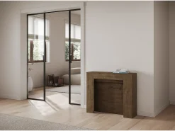 Mesa consola extensível 90x25/211 cm Kiba Nogueira extensões internas*ITAMOBY Best