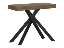 Mesa consola extensível 90x40/196 cm Krack Small nogueira pernas antracite^Ityhome Clearance