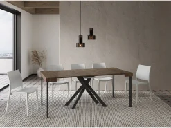 Mesa consola extensível 90x40/196 cm Krack Small nogueira pernas antracite^Ityhome Clearance
