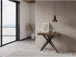 Mesa consola extensível 90x40/196 cm Krack Small nogueira pernas antracite^Ityhome Clearance