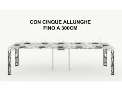 ITAMOBY Consola*Mesa consola extensível 90x40/300 cm Ghibli Carvalho Natural quadro Antracite Natural claro