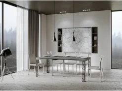 Clearance Mesa consola extensível 90x40/300 cm Ghibli Cimento quadro Antracite Consola