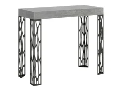 Clearance Mesa consola extensível 90x40/300 cm Ghibli Cimento quadro Antracite Consola