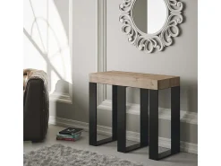 Mesa consola extensível 90x40/300 cm Sintesi Carvalho Natural quadro Antracite^ITAMOBY Best