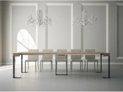 Mesa consola extensível 90x40/300 cm Sintesi Carvalho Natural quadro Antracite^ITAMOBY Best