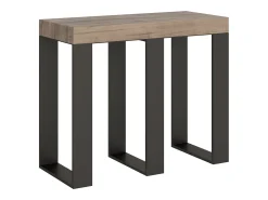 Mesa consola extensível 90x40/300 cm Sintesi Carvalho Natural quadro Antracite^ITAMOBY Best