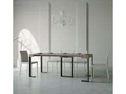Mesa consola extensível 90x40/300 cm Sintesi Carvalho Natural quadro Antracite^ITAMOBY Best