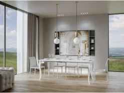 Mesa consola extensível 90x48/204 cm Olanda Small Cinza Branca^ITAMOBY Hot