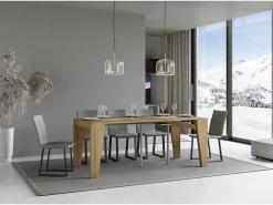 ITAMOBY Consola*Mesa consola extensível 90x40/300 cm Naxy Carvalho Natural Natural claro