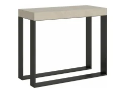 ITAMOBY Consola*Mesa consola extensível 90x40/196 cm Elettra Small Cachemira quadro Antracite Cinzento