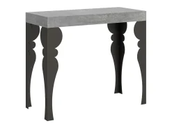 Mesa consola extensível 90x40/300 cm Paxon Cimento quadro Antracite^ITAMOBY New