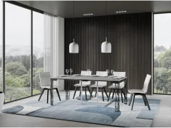 ITAMOBY Consola*Mesa consola extensível 90x40/300 cm Ghibli Evolution Cimento quadro Antracite Cinzento