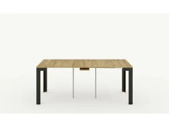 Mesa consola extensível 90x40/196 cm Linea Evolution Small Nogueira quadro Antracite*ITAMOBY Sale