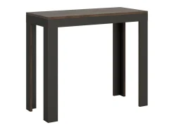 Mesa consola extensível 90x40/196 cm Linea Evolution Small Nogueira quadro Antracite*ITAMOBY Sale