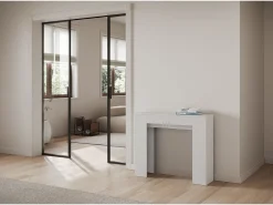 Mesa consola extensível 90x25/181 cm Slick Cinza Branca*ITAMOBY Sale