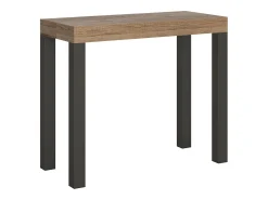 Mesa consola extensível 90x40/196 cm Everyday Small Carvalho Natural quadro Antracite*ITAMOBY Best