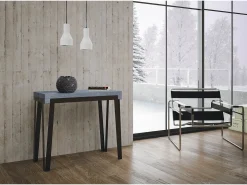 Mesa consola extensível 90x40/196 cm Rio Small Cimento quadro Antracite*ITAMOBY Best