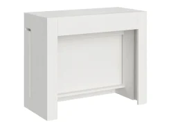 Outlet Mesa consola extensível 90x42/302 cm Evolve Cinza Branca extensões internas Consola