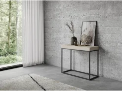 ITAMOBY Consola*Mesa consola extensível 90x40/196 cm Nordica Small Cachemira quadro Antracite Cinzento