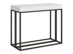 Mesa consola extensível 90x40/300 cm Epoca Cinza Branca quadro Antracite^ITAMOBY Online