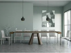 ITAMOBY Consola*Mesa consola extensível 90x40/300 cm Diamante Nogueira quadro Urso Natural escuro