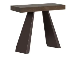 ITAMOBY Consola*Mesa consola extensível 90x40/300 cm Diamante Nogueira quadro Urso Natural escuro