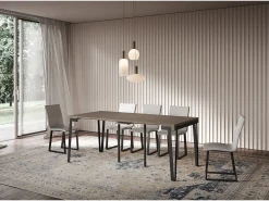 ITAMOBY Consola*Mesa consola extensível 90x40/196 cm Rio Small Tortora quadro Antracite Castanho