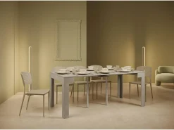 Mesa consola extensível 90x42/302 cm Bora cimento*Ityhome Hot