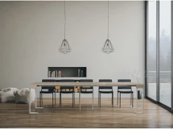 ITAMOBY Consola*Mesa consola extensível 90x40/300 cm Tecno telaiCachemira quadro Branco Cinzento