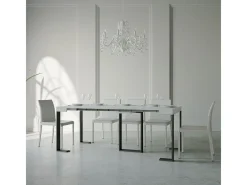 ITAMOBY Consola*Mesa consola extensível 90x40/300 cm Sintesi Cinza Branca quadro Antracite Branco