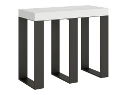 ITAMOBY Consola*Mesa consola extensível 90x40/300 cm Sintesi Cinza Branca quadro Antracite Branco