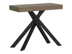 Clearance Mesa consola extensível 90x40/300 cm Krack tortora pernas antracite Consola