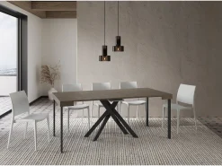 Clearance Mesa consola extensível 90x40/300 cm Krack tortora pernas antracite Consola