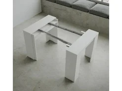 Mesa consola extensível 90x48/308 cm Basic Cinza Branca*ITAMOBY New