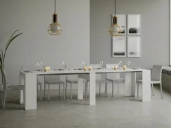 Mesa consola extensível 90x48/308 cm Basic Cinza Branca*ITAMOBY New