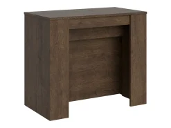 Mesa consola extensível 90x48/296 cm Venus Nogueira extensões internas Consola