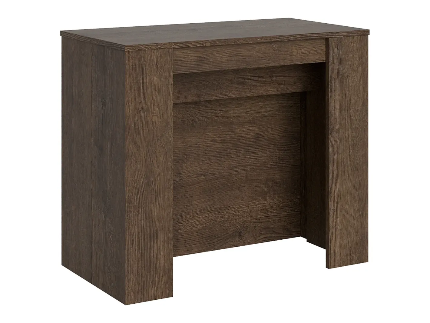 Mesa consola extensível 90x48/296 cm Venus Nogueira extensões internas Consola