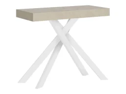 Mesa consola extensível 90x40/196 cm Krack Small caxemira pernas brancas*Ityhome Best