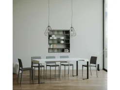 New Mesa consola extensível 90x40/196 cm Tecno Small Cinza Branca quadro Antracite Consola