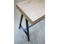 Mesa consola extensível 90x40/300 cm Banco Carvalho Natural quadro Antracite*ITAMOBY New