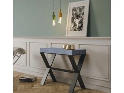 Mesa consola extensível 90x40/196 cm Xenia Small Cimento quadro Antracite*ITAMOBY Clearance